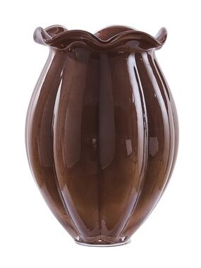 Tranding 🔥 Home Decor Collection 9"  Brown Milky Glass Vase